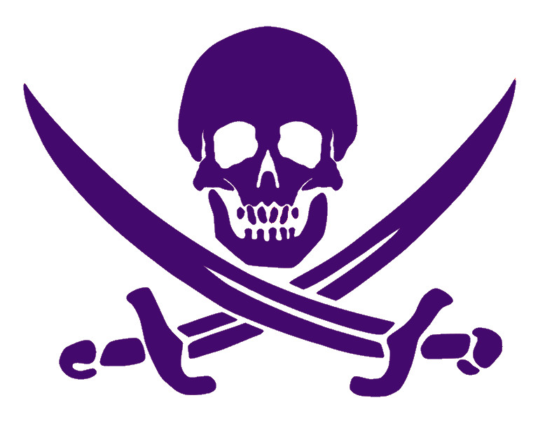 SWORDS CROSSES AND SKULL. Decal Stickers for Cars, Windows, Laptops, Tablets.