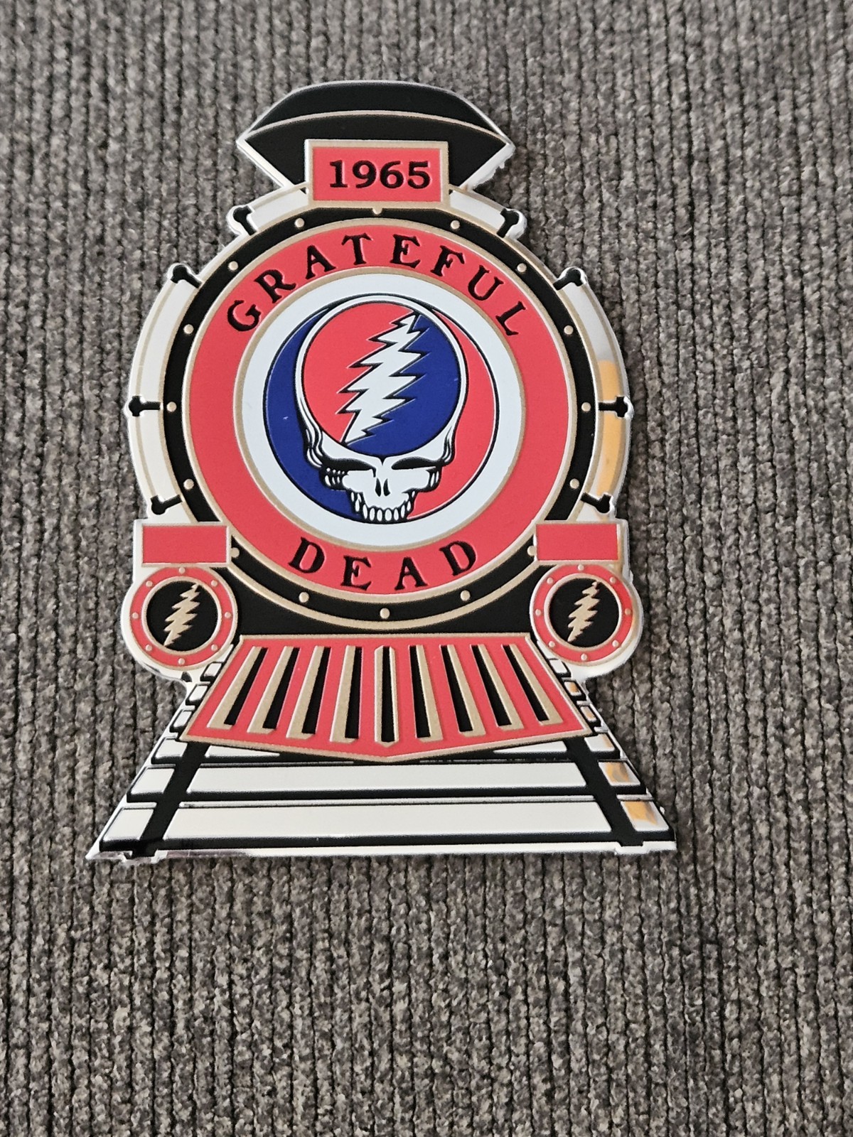 GRATEFUL DEAD Band 1965 TRAIN METALLIC STICKER Decal Embossed Vintage Merch RARE