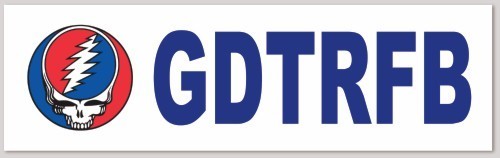 ⚡️ ⚡️Grateful Dead Vinyl Bumper Sticker 10" x 3"  GDTRFB   ⚡   ⚡️