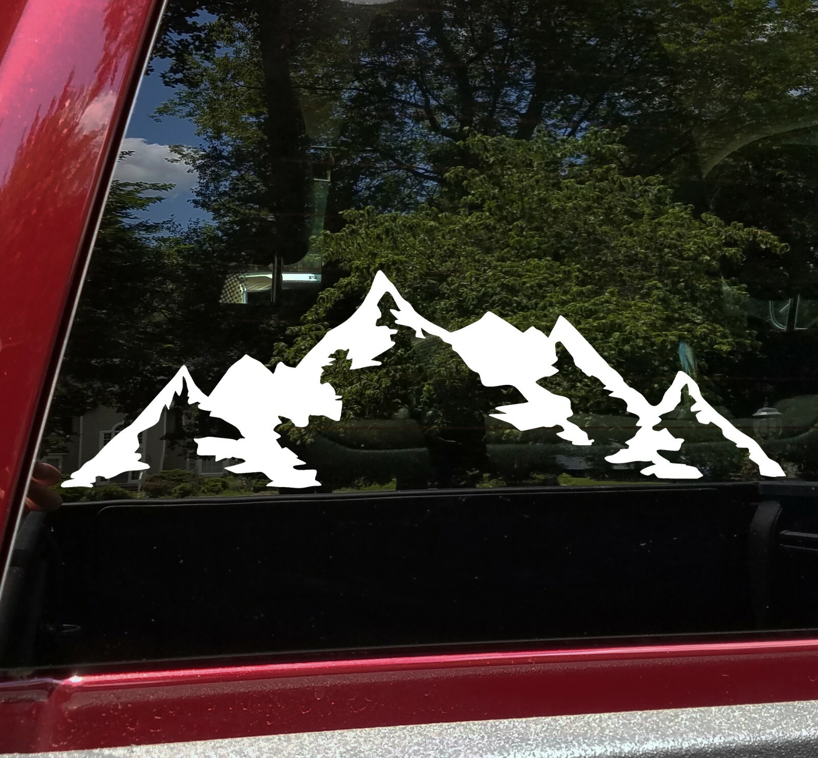 Mountains Vinyl Decal V2 – Range Peaks Snow Camping Hiking – Die Cut Sticker