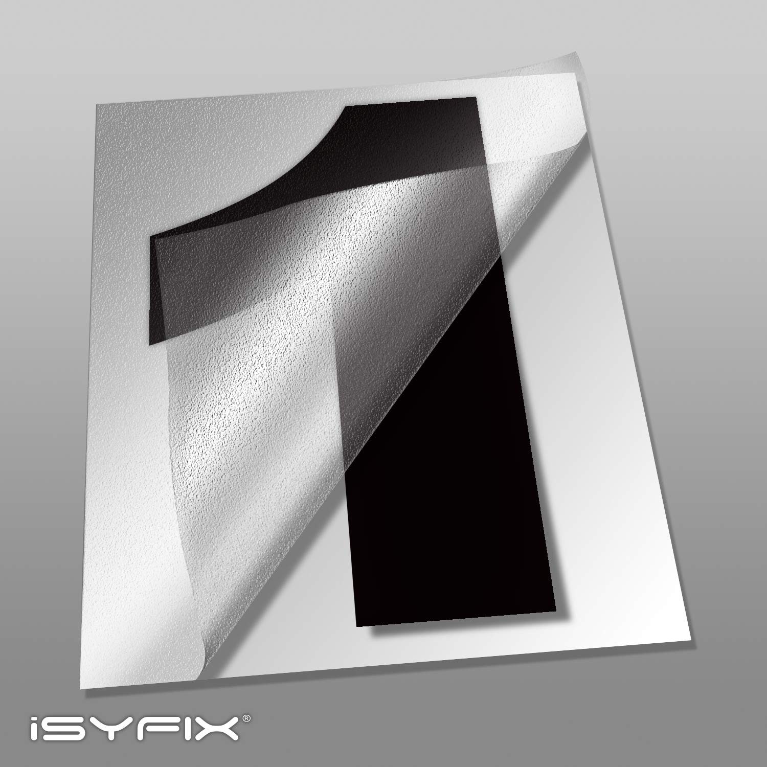 iSYFIX Black Vinyl Number 1 (One) Stickers – 6 Pack 6 inch 6 inch, 1