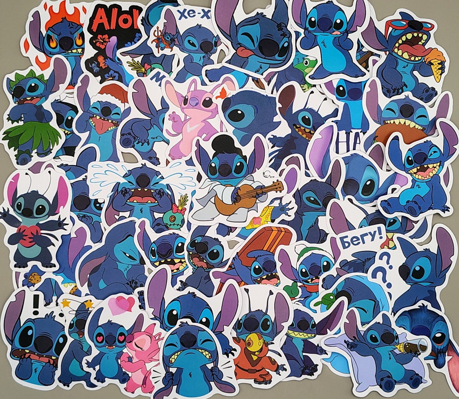 50pc Hawaii Space Alien Sticker Lot Animated Luau Creature Vinyl Decals