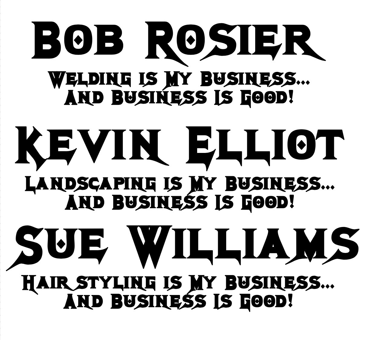 Custom Made For YOU! Megadeth Style Decal Many Options ".. Is My Business"