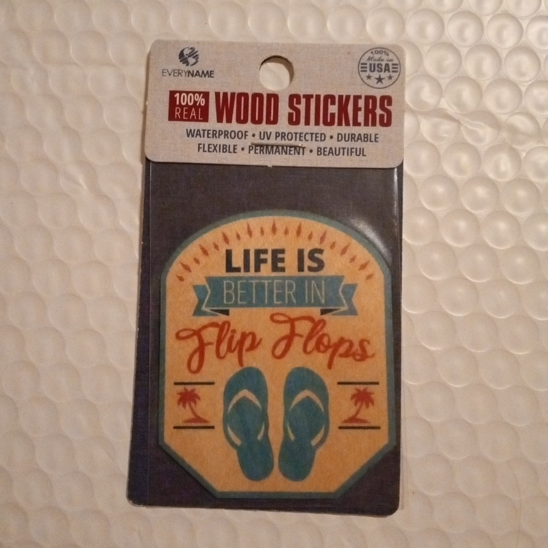 Flexible Wood Sticker Adheres To Flat Or Curved Smooth Surface Waterproof