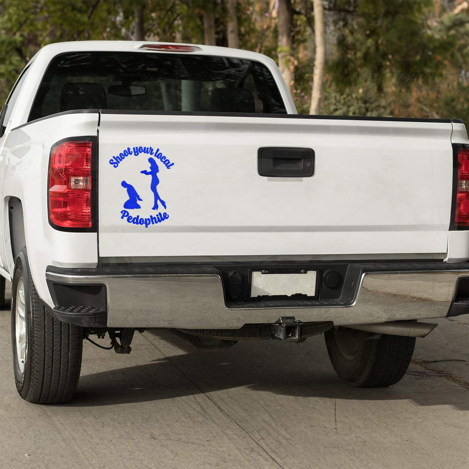 Shoot your local pedophile Vinyl decal (save the kids) truck car van window