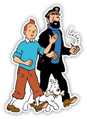 Cartoon Tintin Captain Haddock Sticker Decal Laptop Wall Phone Car Kids