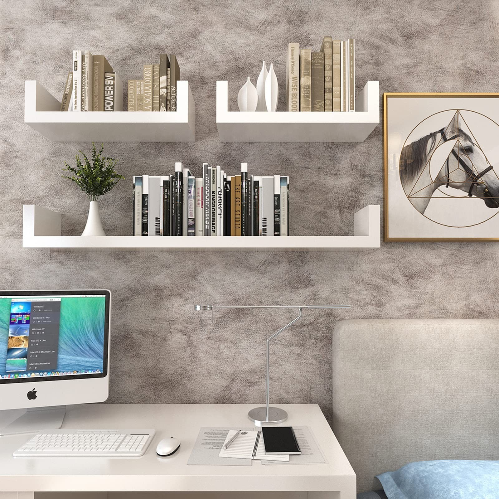 354"×16" Concrete Contact Paper Peel Stick Wallpaper, Gray Cement Matte Tex