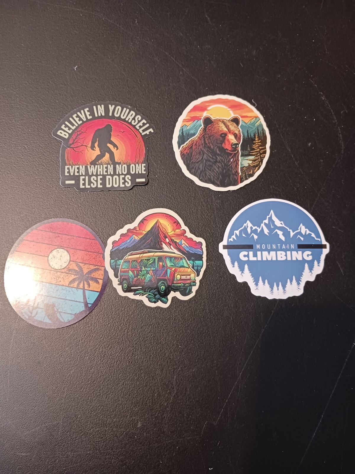 25 Outdoors-Themed Vinyl Stickers Hiking, Camping, Bigfoot…Lot 2 of 2