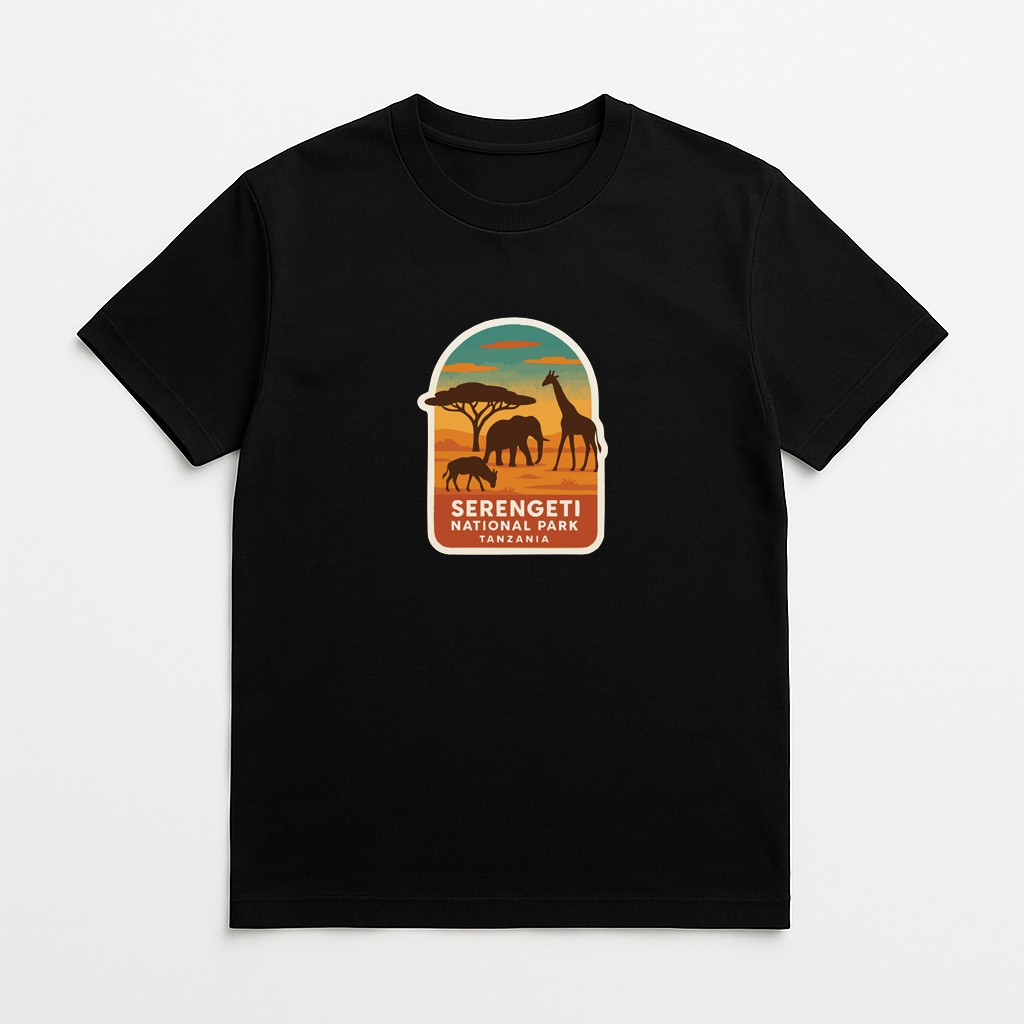 Serengeti National Park Tanzania Iron On Heat Transfer Vinyl HTV Symbolic