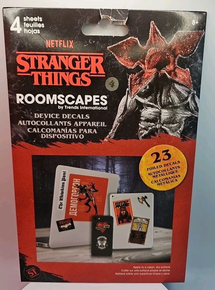 Stranger Things Roomscapes Device Decals 4 Sheets 23 Foiled Decals Trends Int'l