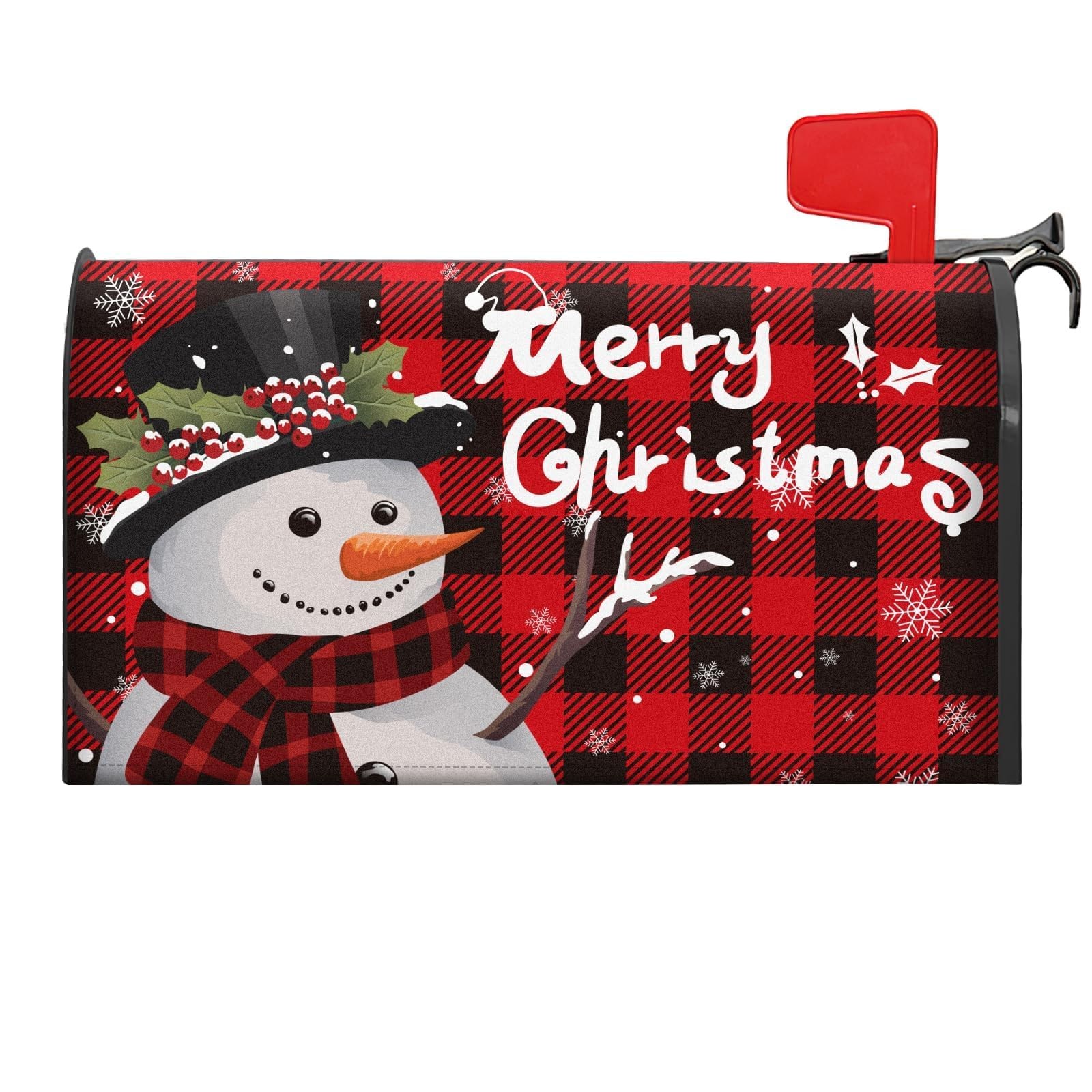 MOUNTCLIM Merry Christmas Mailbox Cover Magnetic Standard 21" x Multicolor
