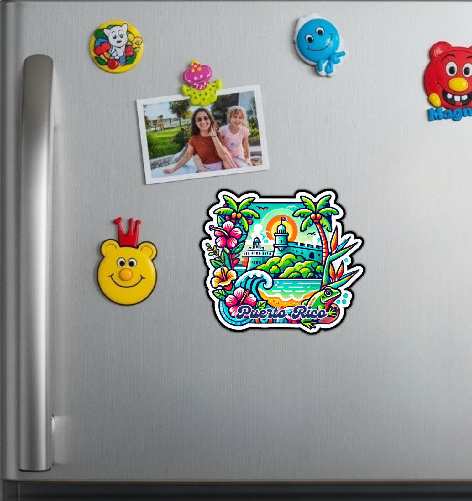 Puerto Rico Fridge Magnet or Laptop Sticker
