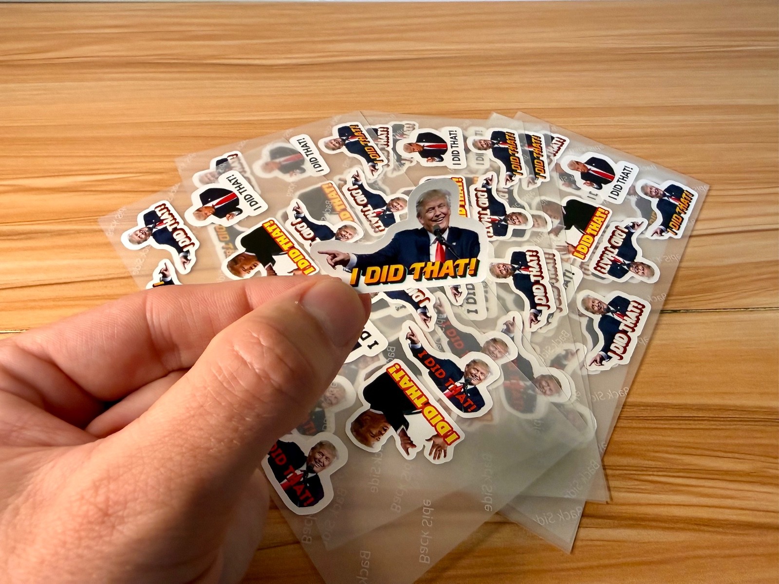 Trump "I DID THAT" Stickers 50pcs Mixed Political Vinyl Decals for Gas Pump 1"