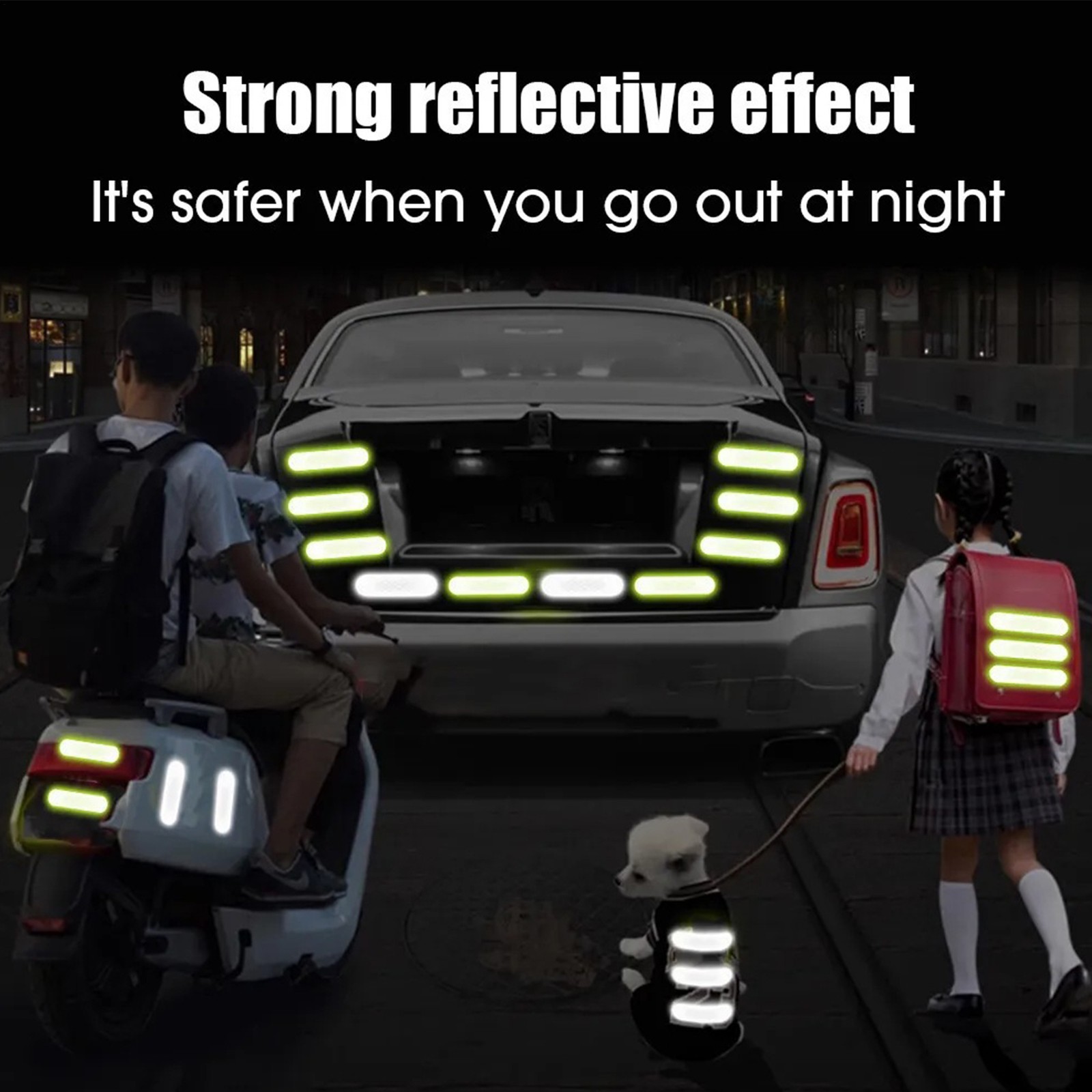 10x Motorcycle Helmet Reflective Stickers Reflective Tape Decal For Helmets Bike