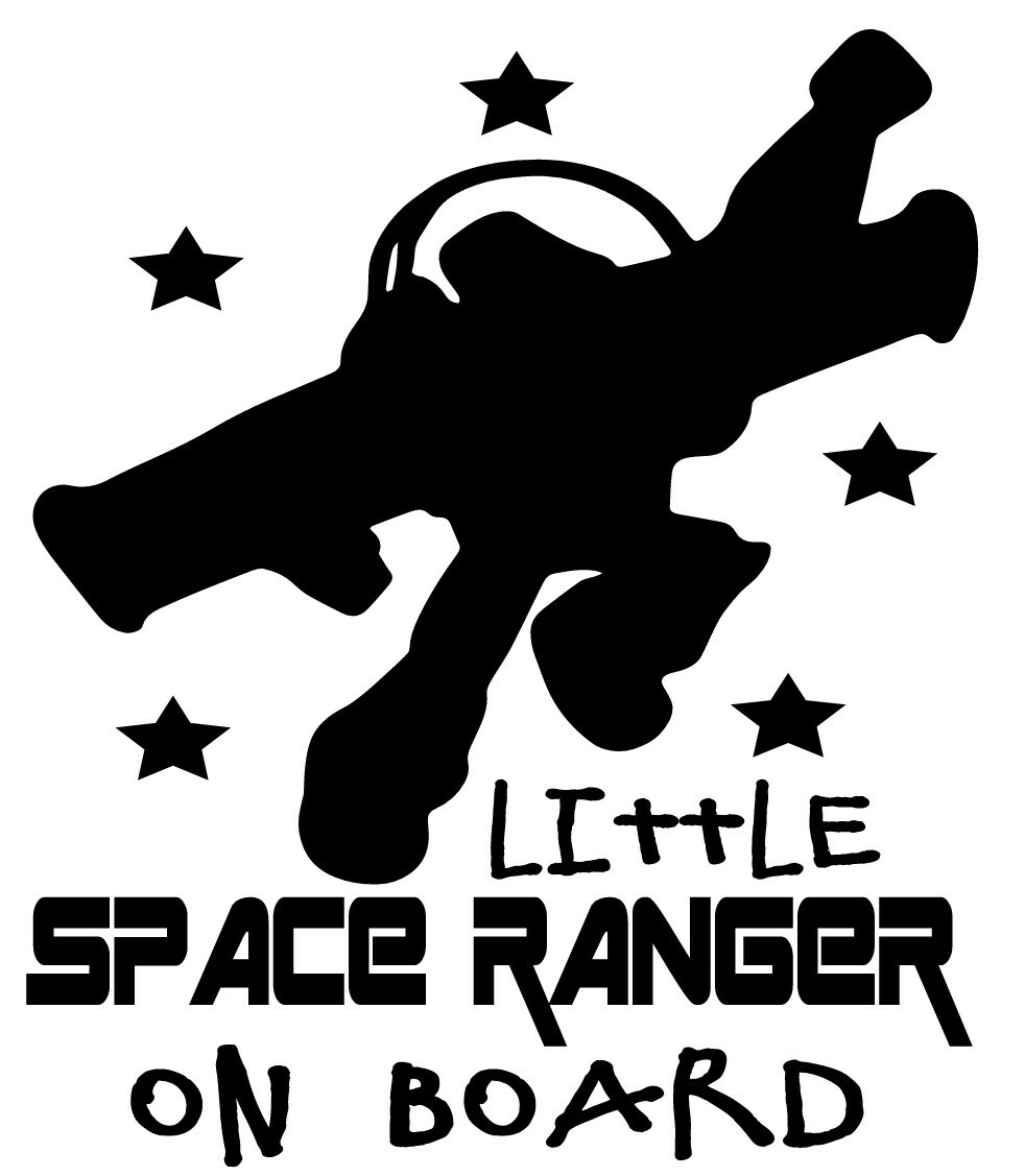 Disney Toy Story Buzz Vinyl Window car Decal Little Space Ranger on board