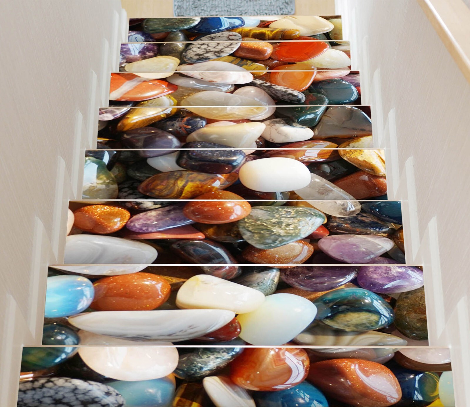 3D Jade Stones W045 Stairs Risers Decoration Photo Mural Vinyl Wallpaper Vera