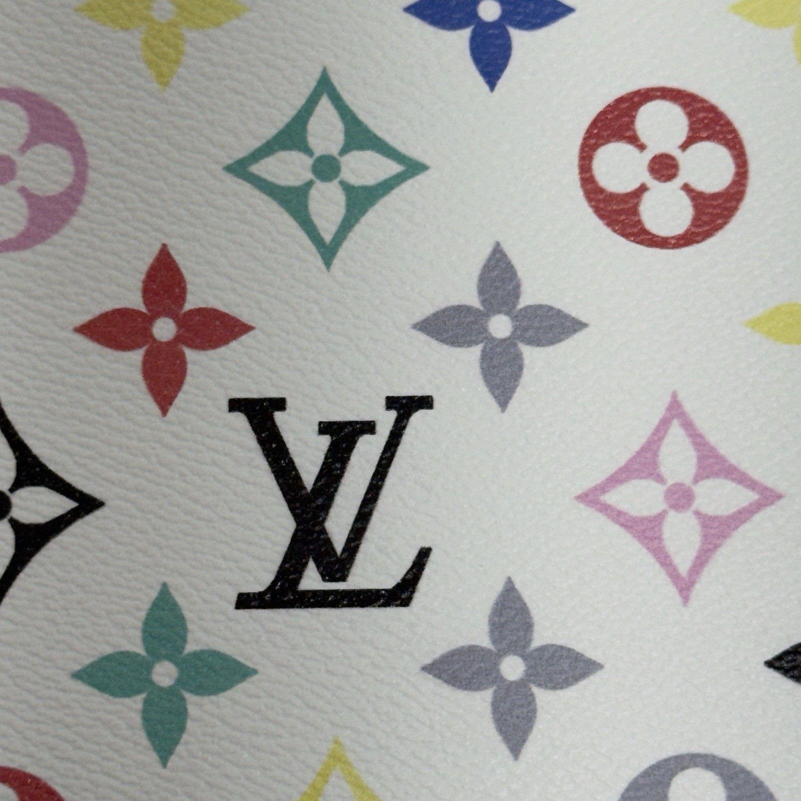 LV Multicolor Monogram Vinyl for Crafting Classic Size piece 12" X 12" Scrap