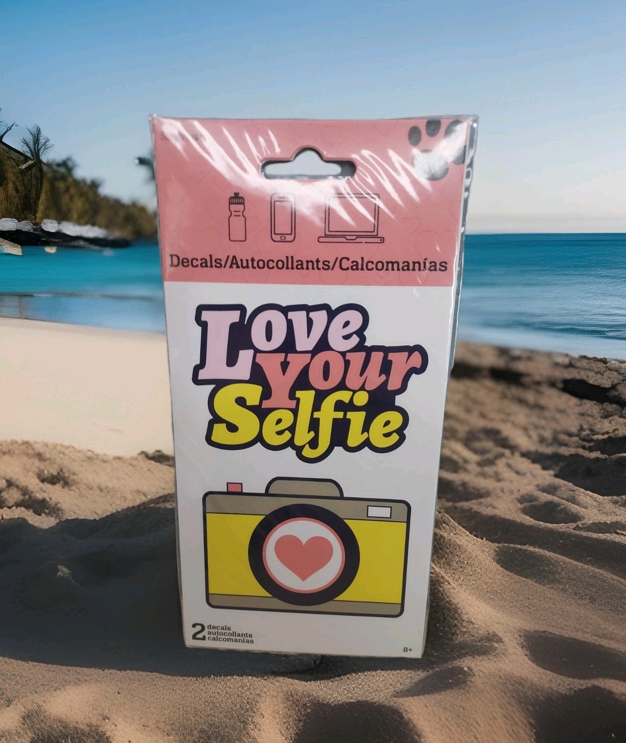 Love Your Selfie Decal For Laptop Bottle Positive Energy Heart Camera Cute