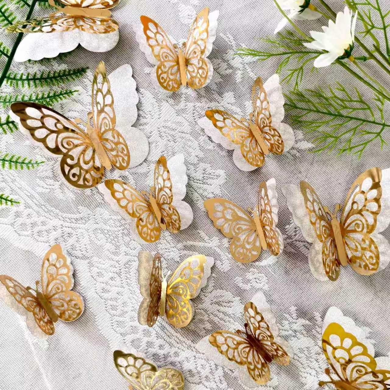 3D Butterfly Wall Decals – & Wedding Celebrations, -Adhesive Wall Art Decorat…