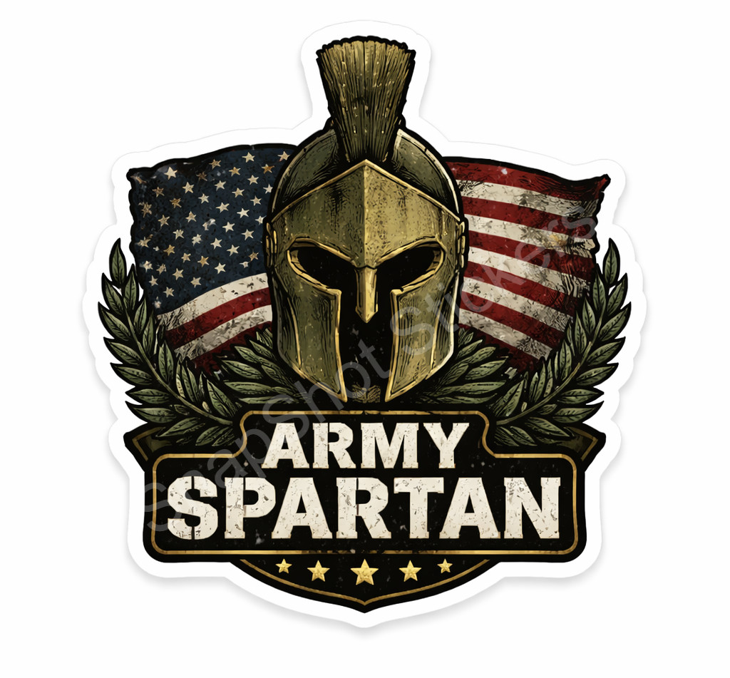 US Army Decal Sticker Spartan United States Military Veteran Logo Seal Flag 19