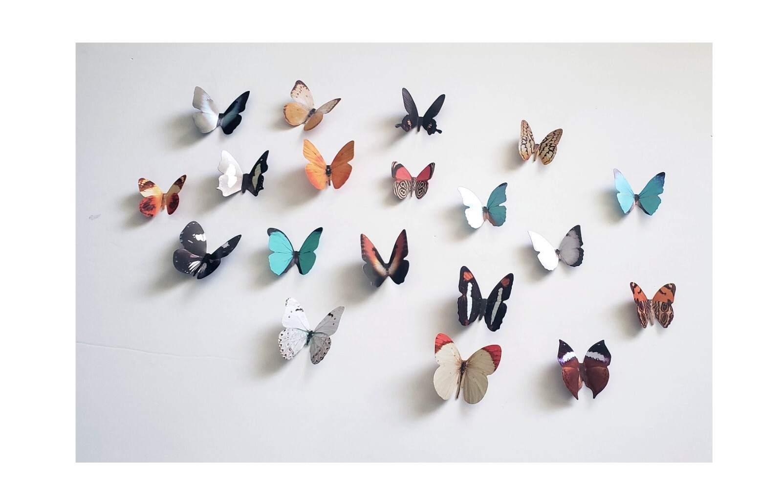 19 pcs 3d small butterfly wall decor, party, wedding, diy, home decoration