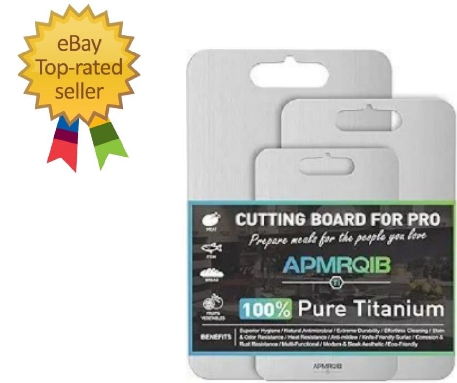 Titanium Cutting Board Set of 3,100% Pure Titanium Cutting Boards for Kitchen, D