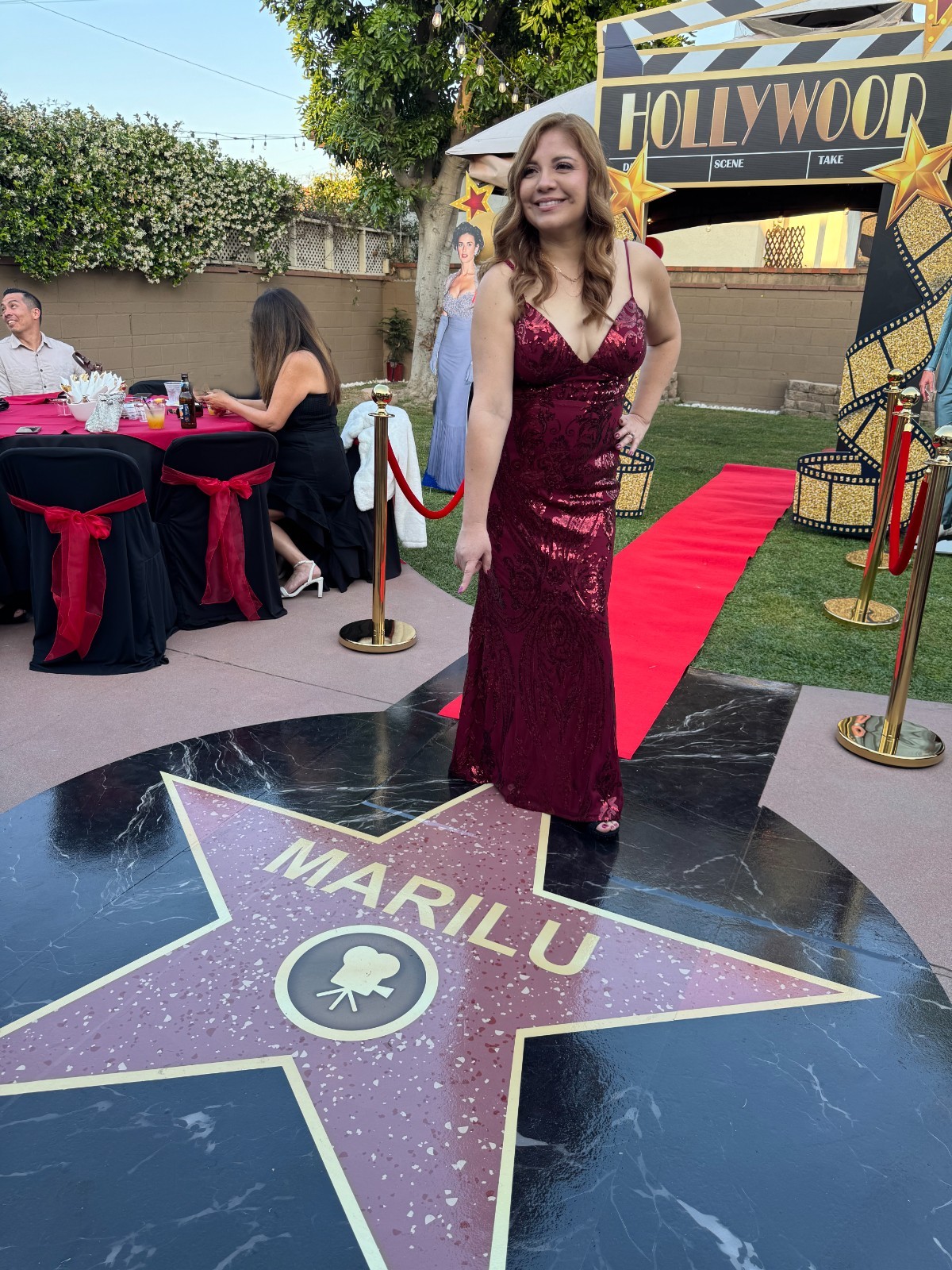 Custom Hollywood floor star Decal, Hollywood party themed, Party decor