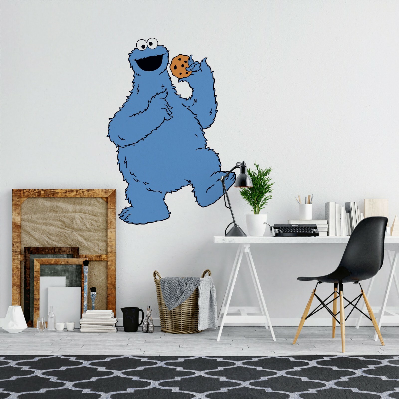 Vinyl Kids Bedroom Living Room Cookie Monster Decor Me Want Cookie Wall Decal