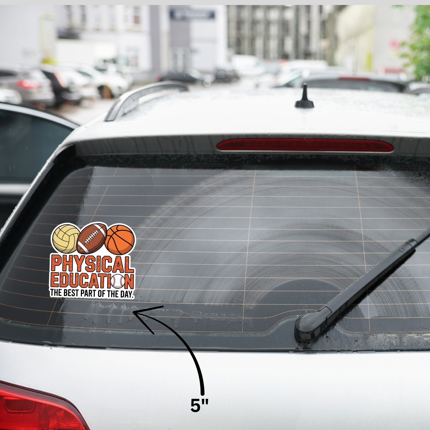 4PCS PE Teacher Stickers The Best Part of the Day Funny Vinyl Decal