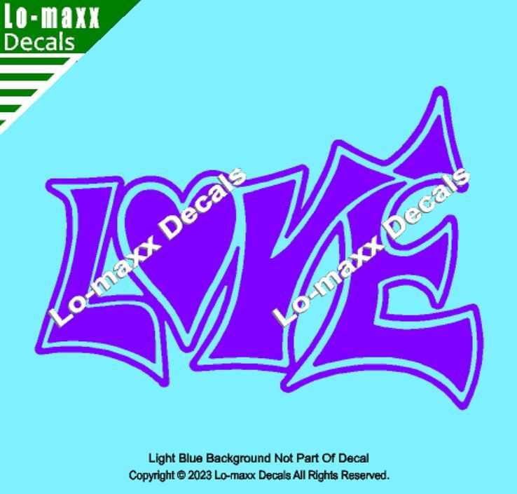 Love Heart Cute High Performance Unique Custom Graphic Design Cut Vinyl Decal