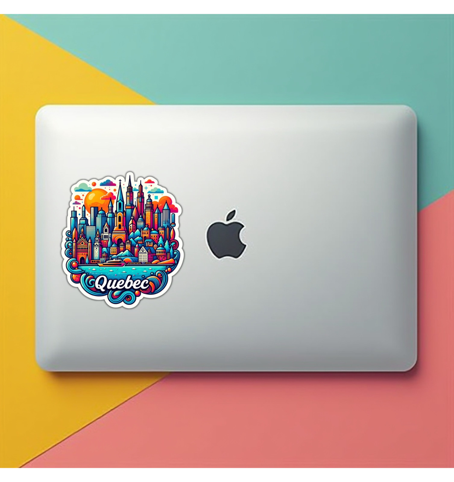 Quebec City Canada Fridge Magnet or Laptop Sticker