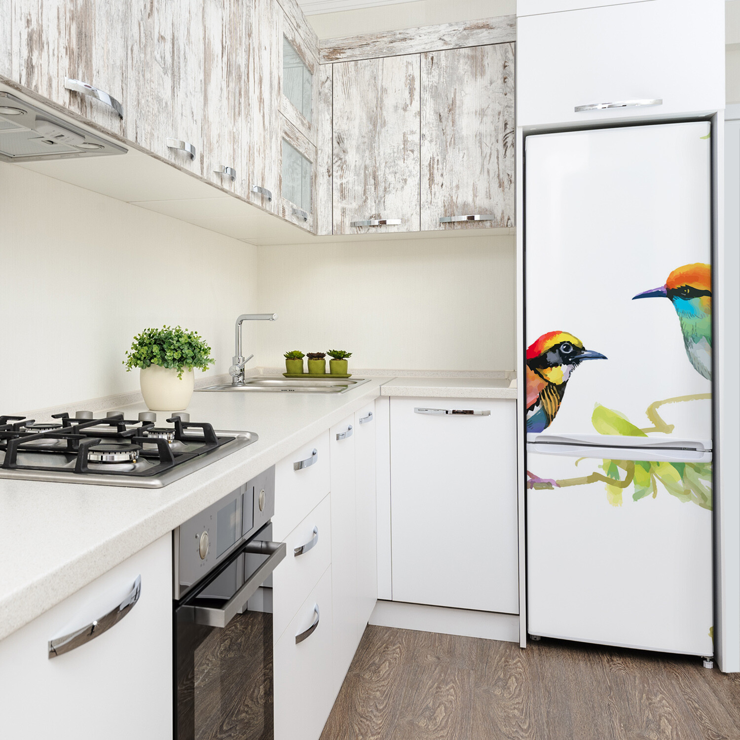 Removable Home Refrigerator Wall Sticker Magnet Decor Bedroom Animals birds