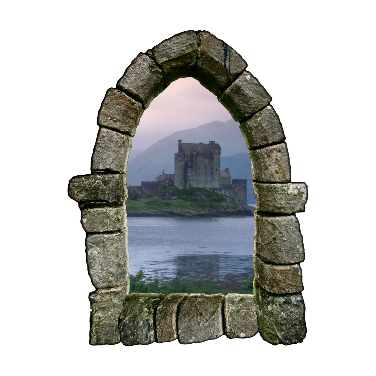 Castle Window Wall Decal Design 1 – 27.5" tall x 21" wide