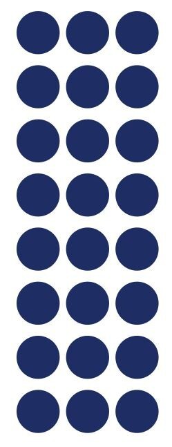 1" Dark Blue Round Label Dots Stickers Color Coding Inventory 1 Inch Dot