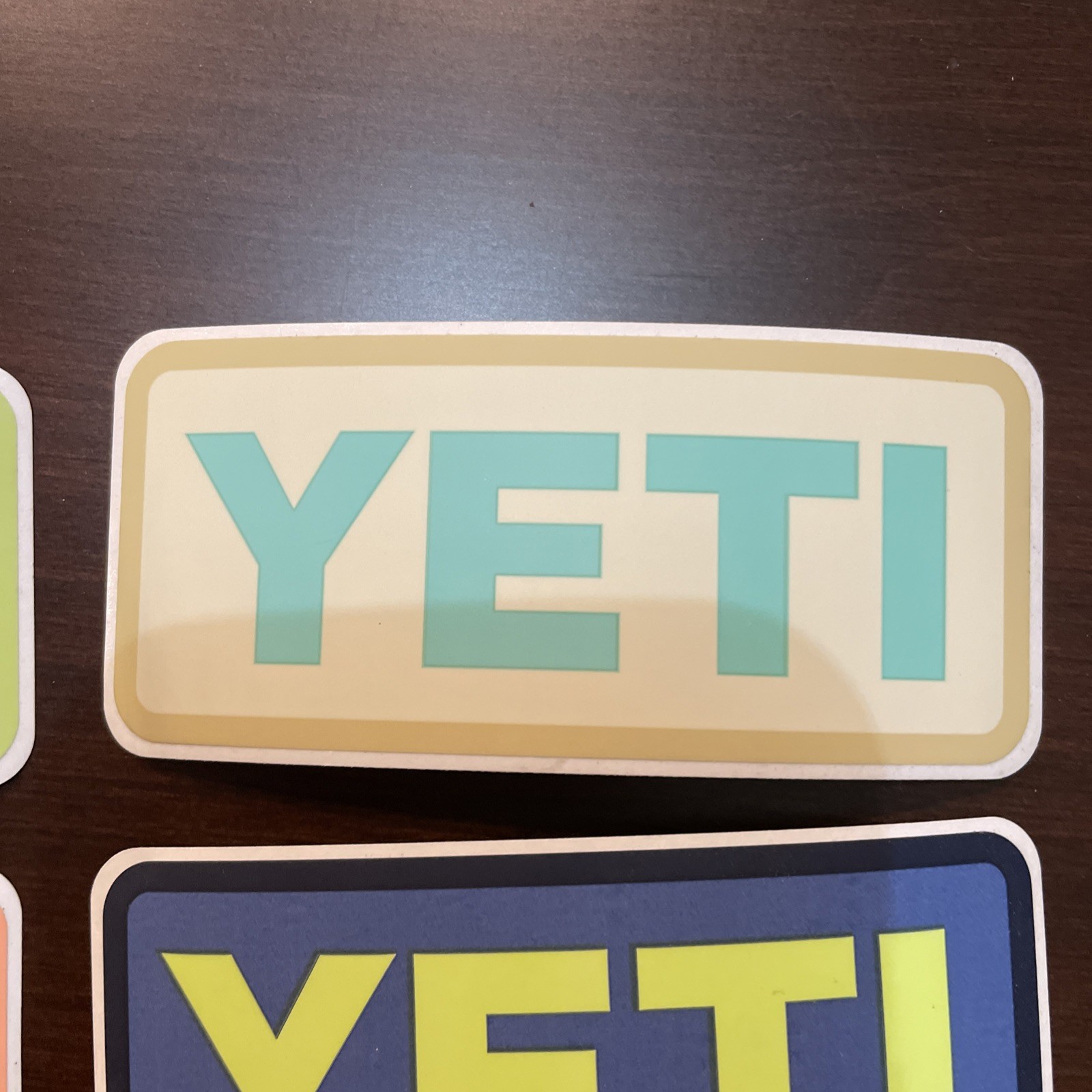 Yeti Decal, Yeti Sticker Pack of 4, 4 inches, Multi Colors