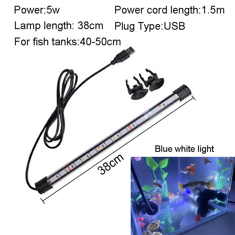 LED Aquarium Light USB Submersible Lamp 18–58cm Waterproof Fish Tank Grow