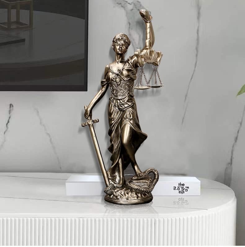12 in Lady of Justice Statue Lady Justice Law Statue Blind Goddess of Justice Sc