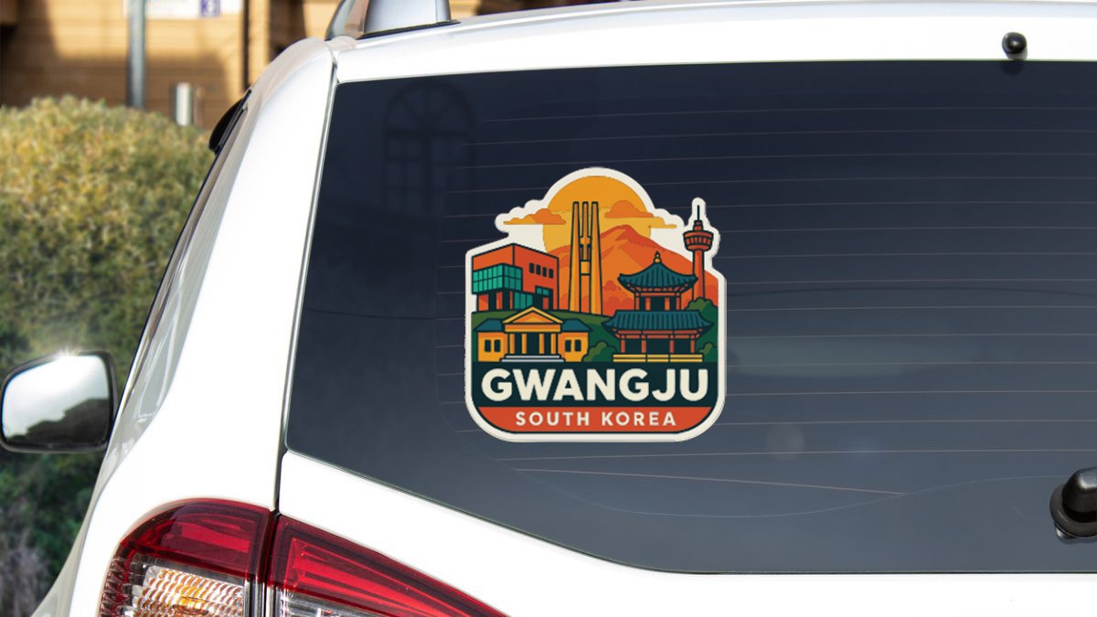Gwangju South Korea Sticker Decal Vinyl Die-Cut City Skyline Landmark Design