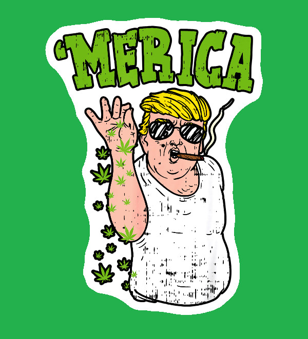 Trump Stoner Merica 420 UV Safe Weatherproof Decal weed Sticker Political