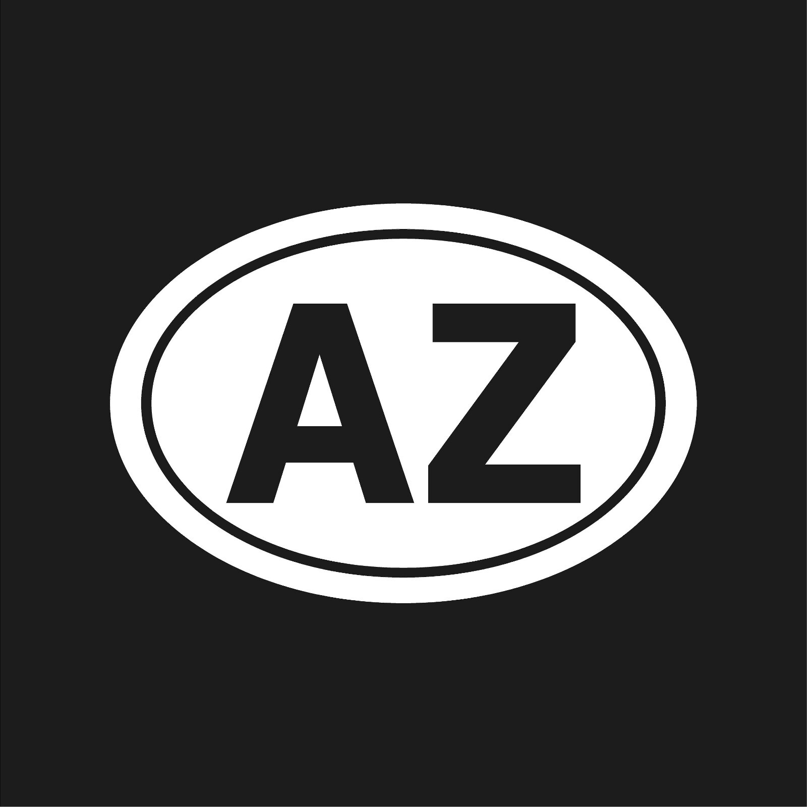 Arizona AZ initials Vinyl Decal Window Oval AZ Laptop Sticker