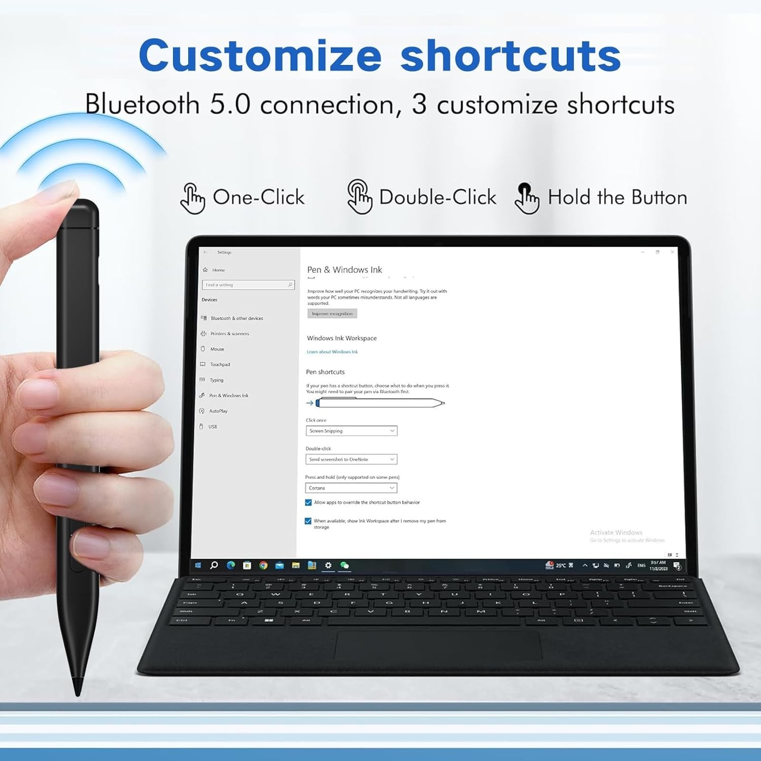 Stylus Pen for Microsoft Surface,JvKzaen Slim Pen for Surface with 4096 Pressure