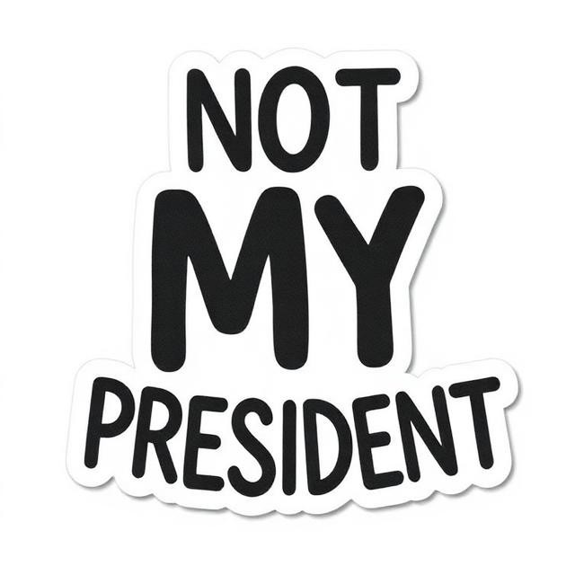 Political Humor Vinyl Decal Sticker Not My President Protest Car