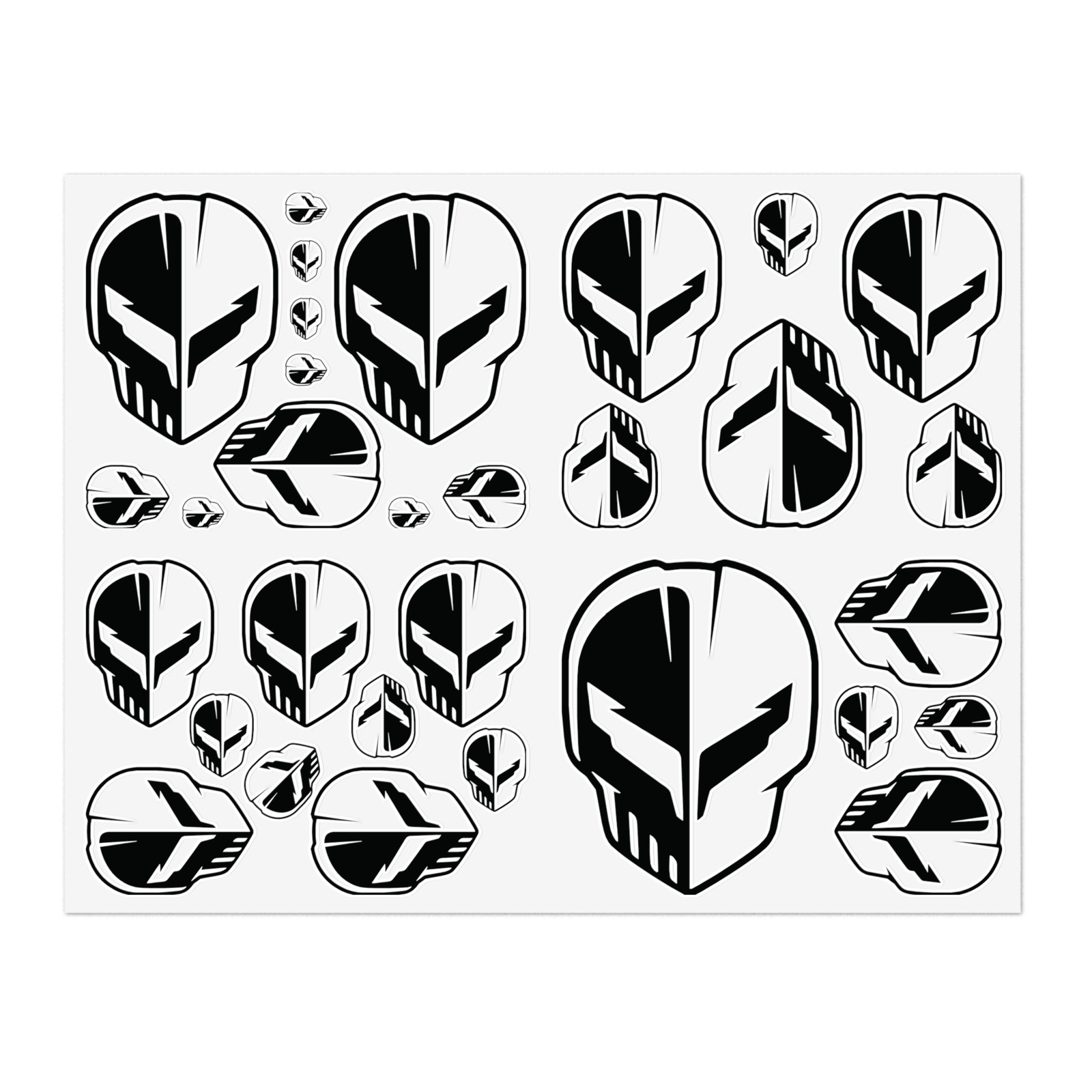 C8.R Corvette Flag Racing Stingray Jake Skull Punisher BLACK Vinyl Decal