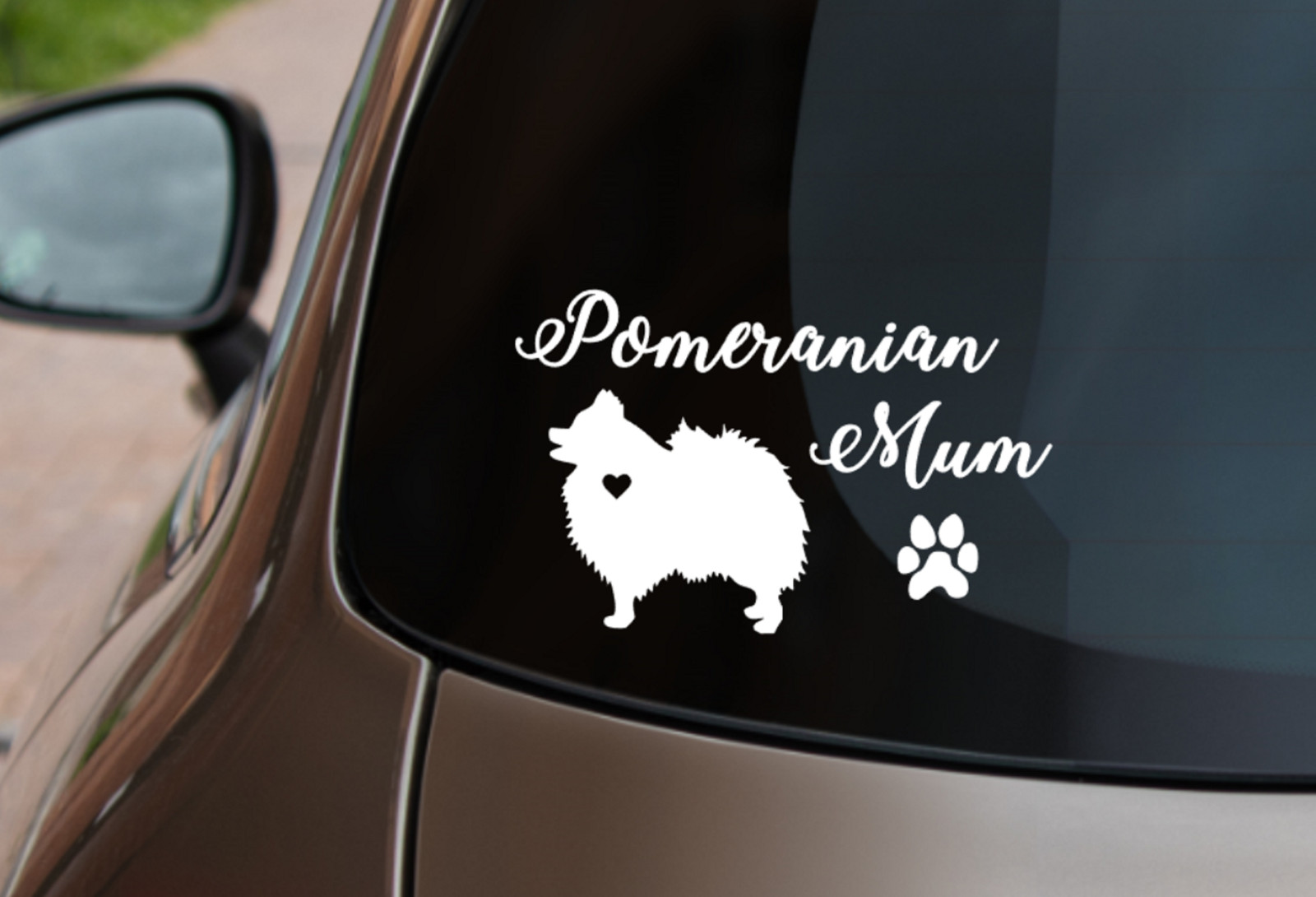 Pomeranian Mum Dog Sticker Car Decal Vinyl dog Pom Mom High quality Laptop