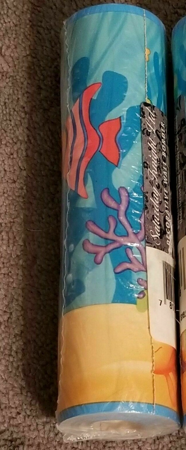 Wallpaper Border Sea Life Saturday Knight LTD 15 ft Pre-pasted Fish Bright Color