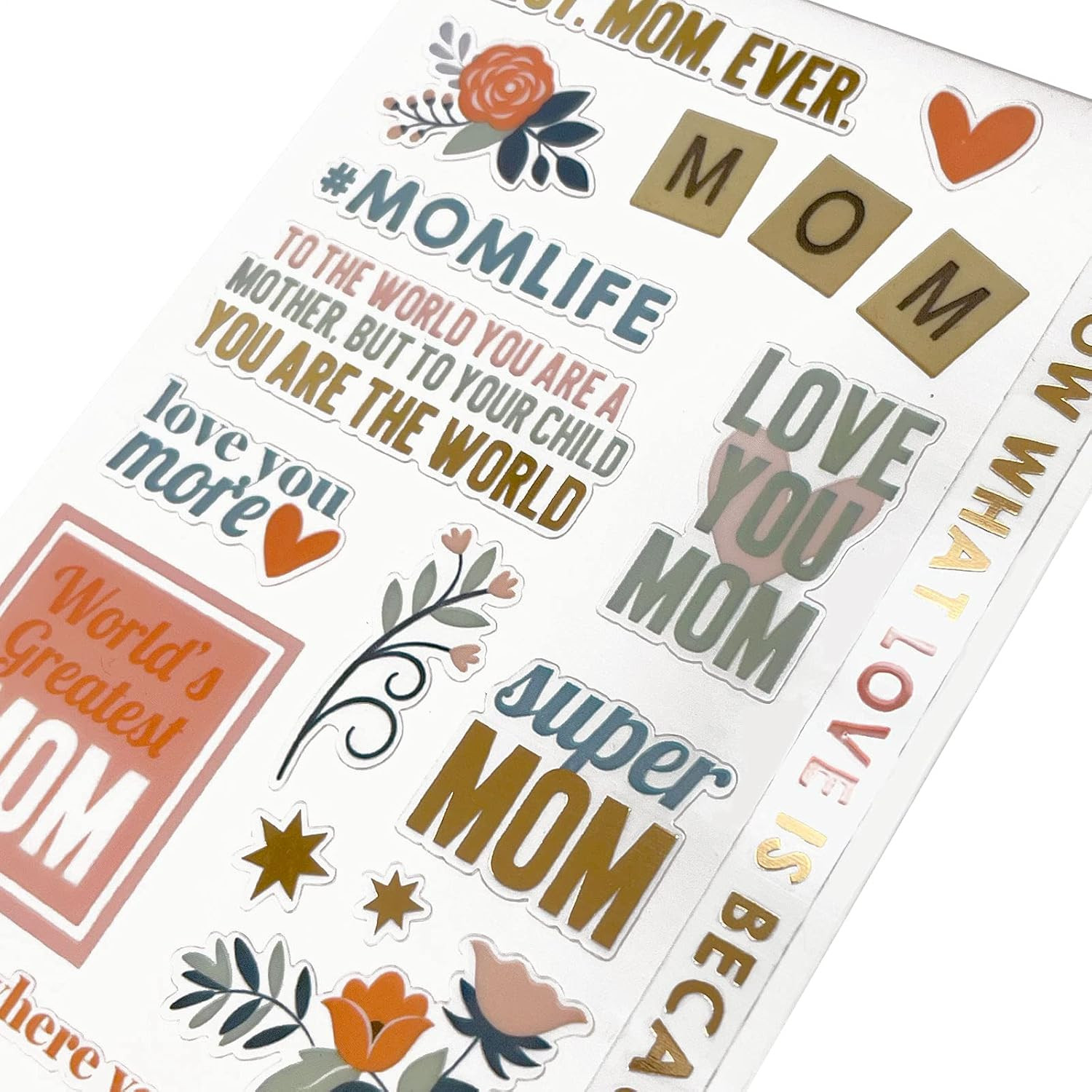 Clear Family Mom Sticker, 4 X 7-Inch, 3 Pack