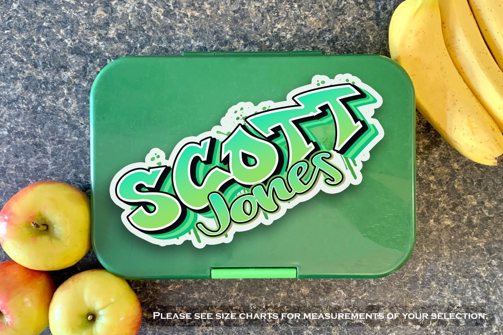 Graffiti Custom Personalized First Last Name Decal Sticker Water Bottle Laptop