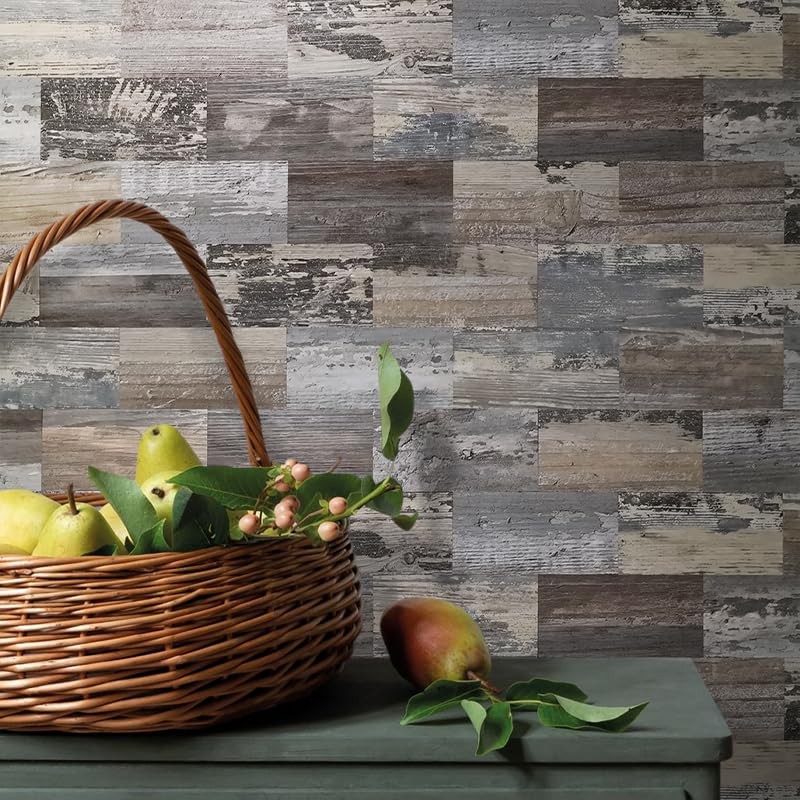 Azulejos Adhesivos Estilo Metro Madera Vintage Para Cocina Pack De 100