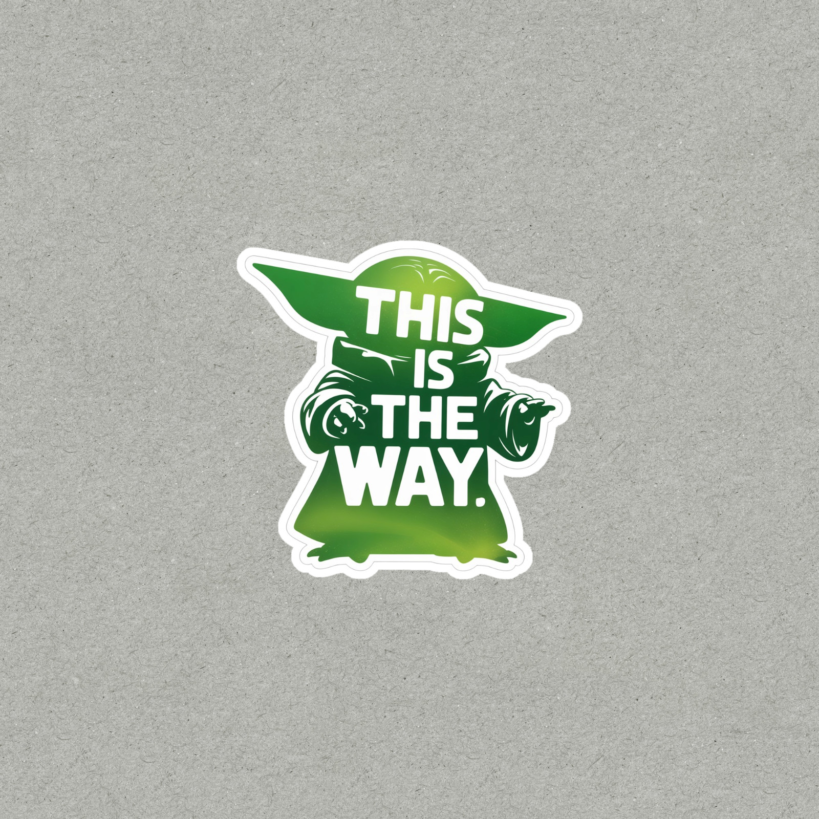 Cute Green Character Motivational Sticker for Laptops and Water Bottles #6355