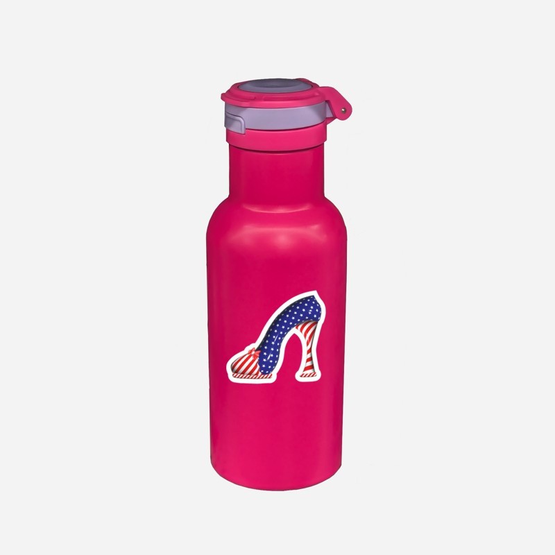Patriotic High Heel Shoe Vinyl Sticker USA Flag Red White Blue Decal Car Bottle